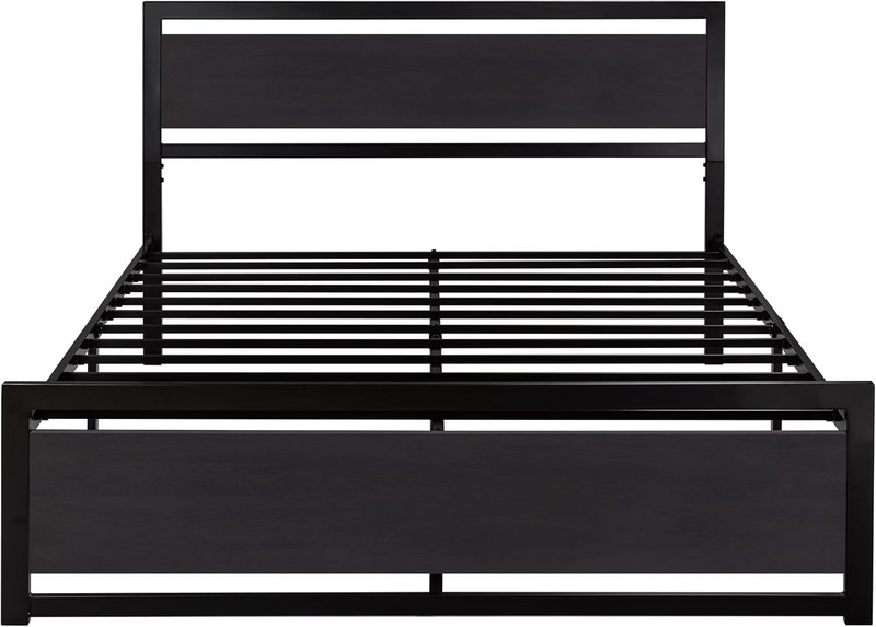 SHA CERLIN Queen Size Bed Frame with Modern Headboard, Heavy Duty Platform Metal gallery