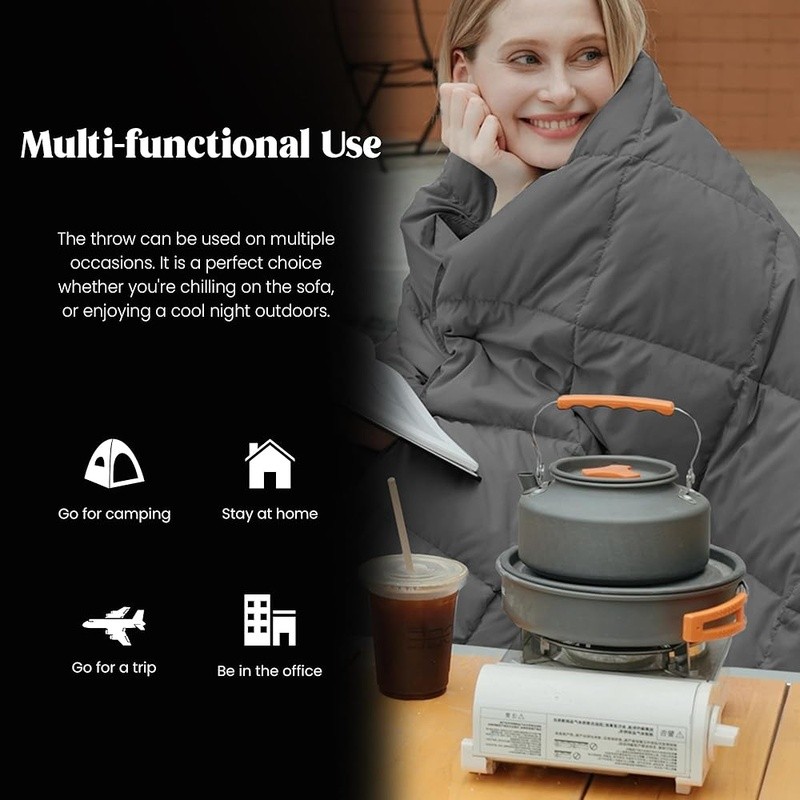 Multi-functional Soft Down Blanket Lightweight Cozy Bedding Reading & Relaxing gallery