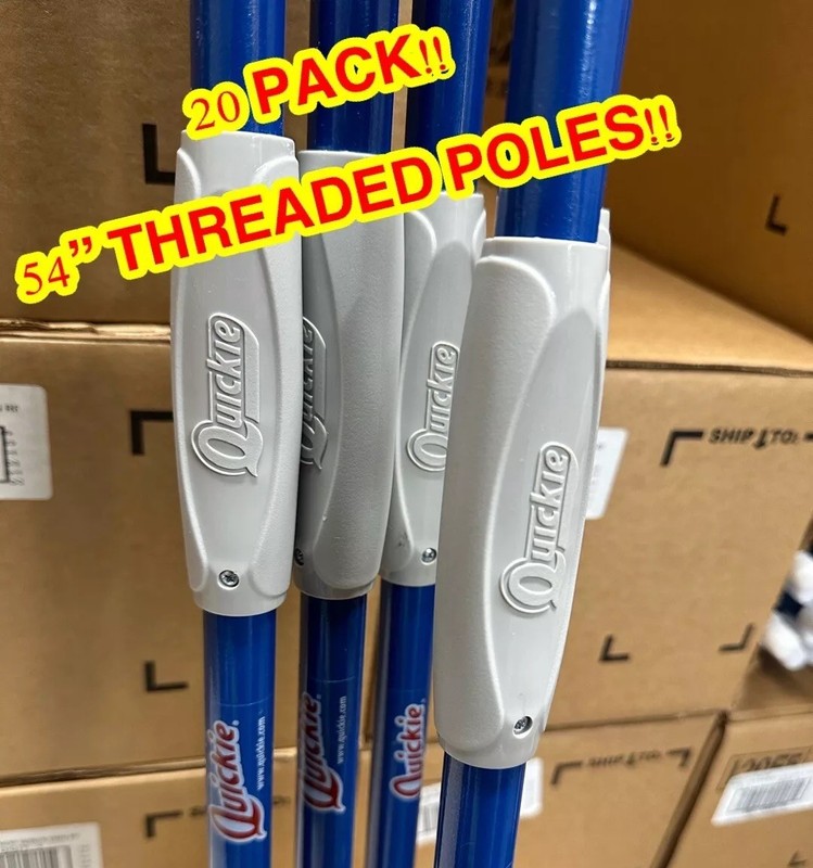 Quickie (20 PACK) 54” Handles/Poles - Threaded One End w/Center Plastic Grabber gallery