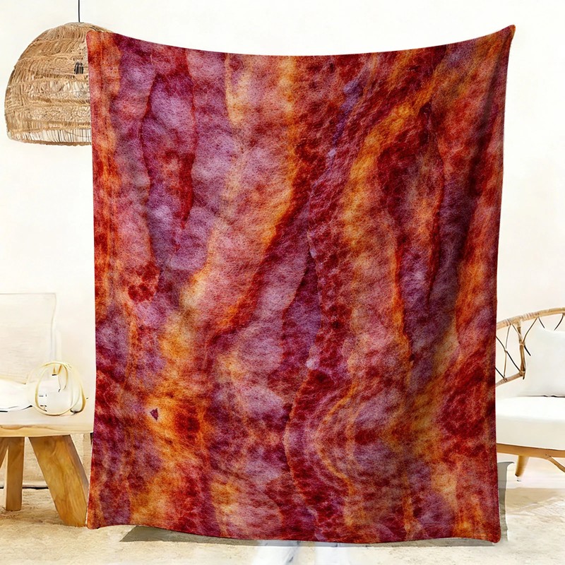 Abstract Red and Orange Pattern Flannel Blanket Soft Cozy Tapestry Napping Use gallery