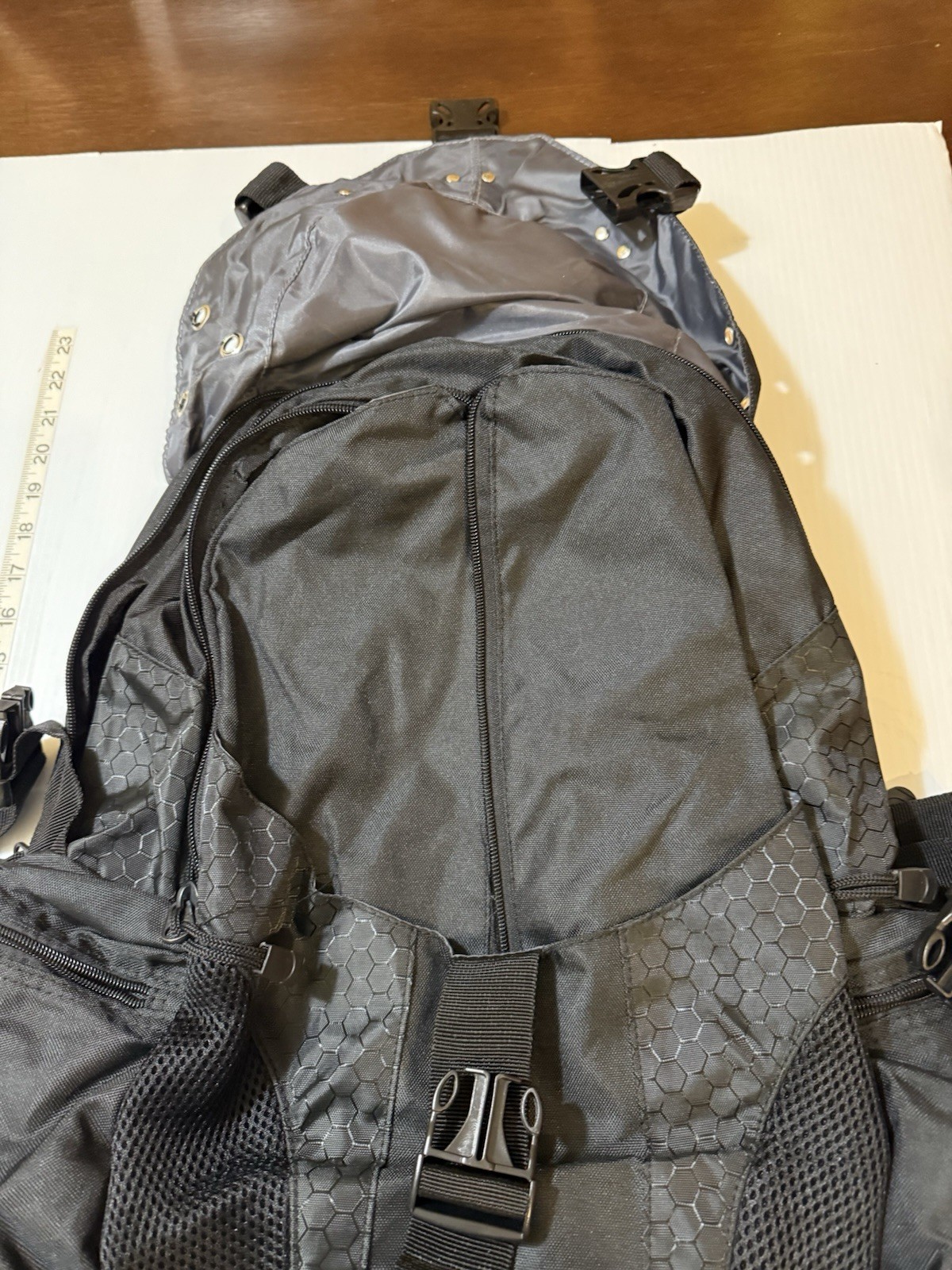 NWT Cliff Hanger  BLack Backpack Multiple Pockets Extra Padded Back Holds Laptop 2