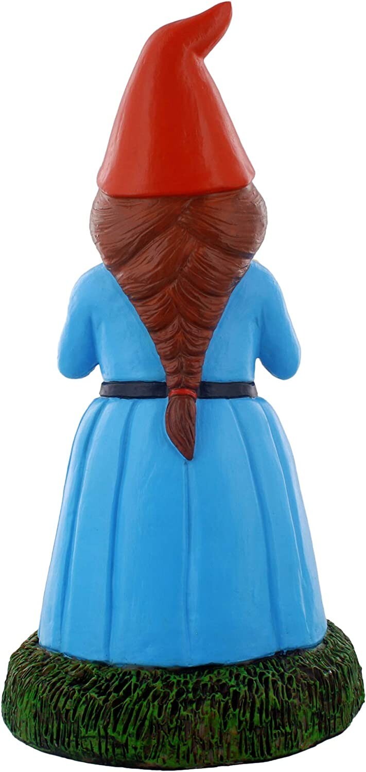 NEW - Gnometastic - Middle Finger Gnome - Lady Double Bird Statue, 8.45in Garden gallery