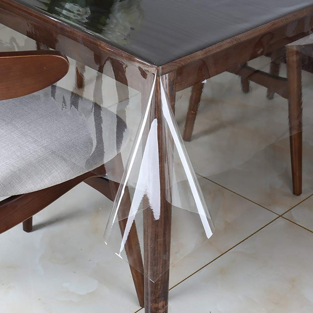 Walrus Clear Vinyl Tablecloth Protector 54" x 102" (Rectangular), gallery