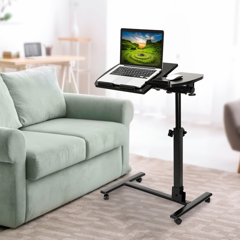 Adjustable Angle & Height Rolling Laptop Desk Over Bed Hospital Table Stand Tray gallery