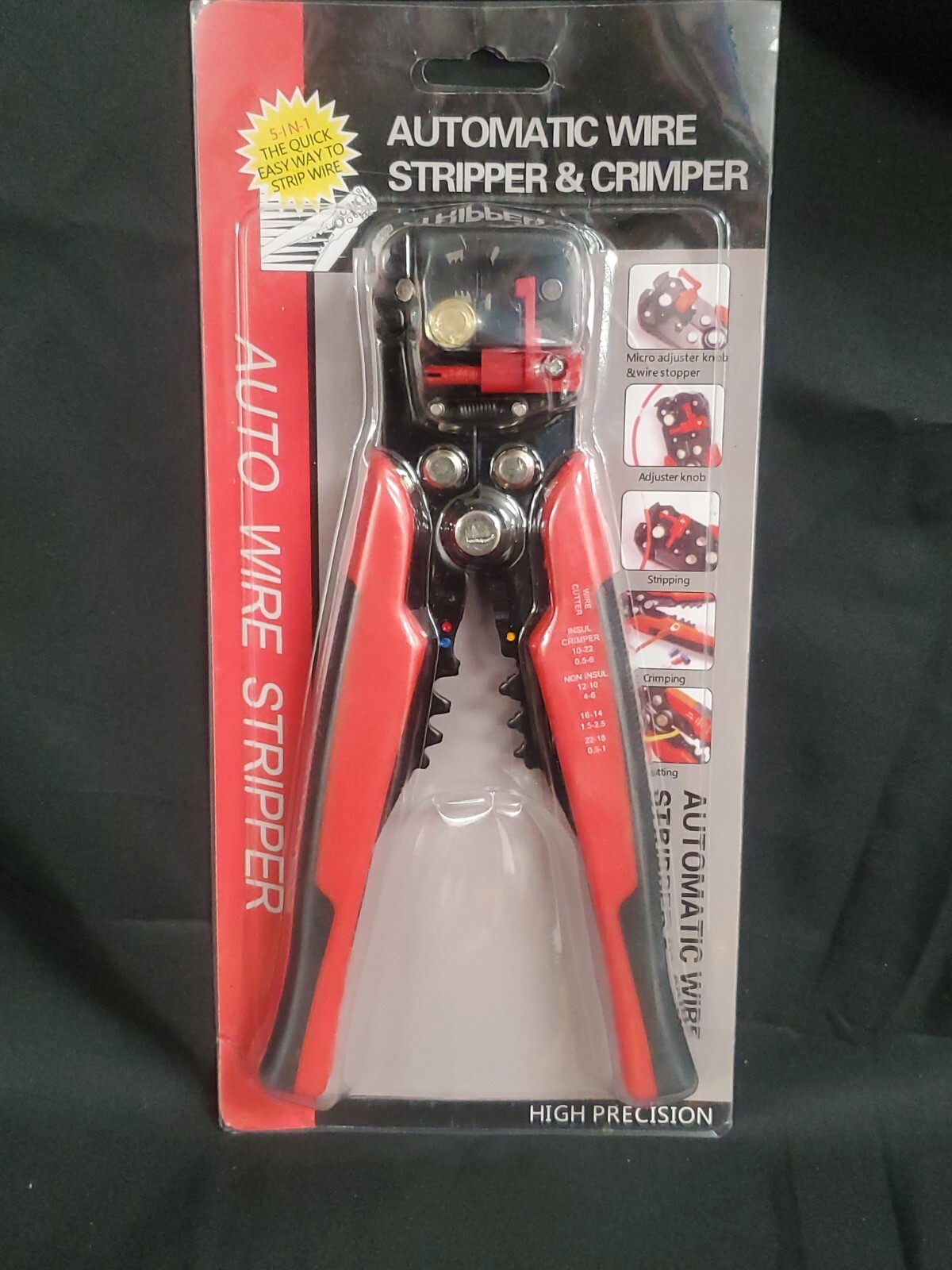 5 In 1 Automatic Wire Stripper Crimper Cable Cutter Plier Terminal Tool 10-24AWG gallery
