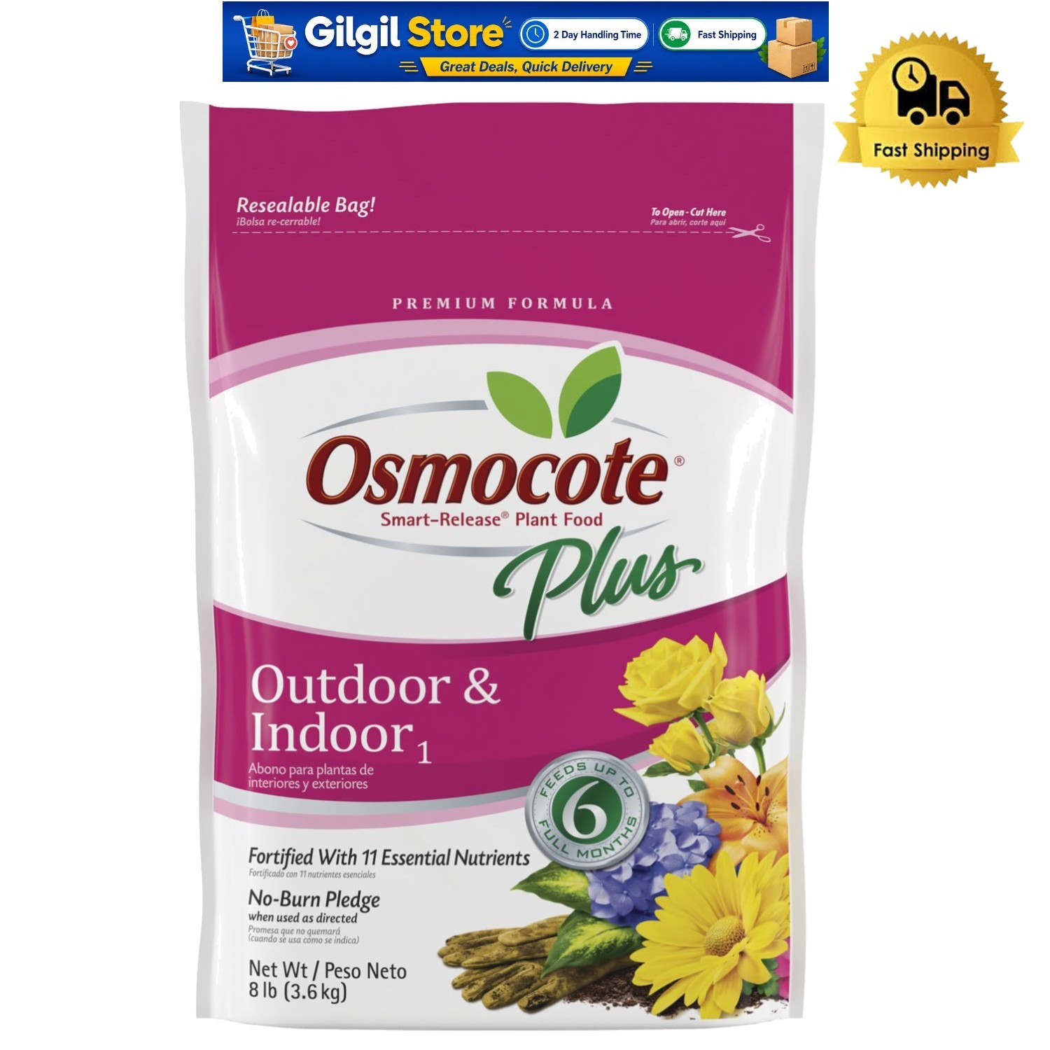 8 lb Continuous Release Fertilizer with 11 Nutrients for Indoor & Outdoor Plants gallery