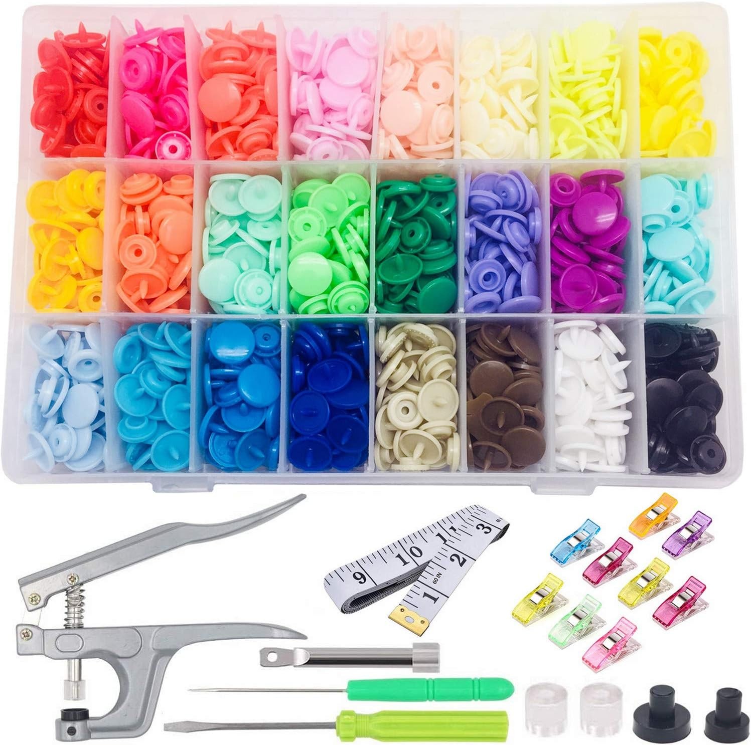 Snaps and Snap Pliers Set, 1440 Pcs T5 Plastic Buttons Set with 10pcs Sewing gallery