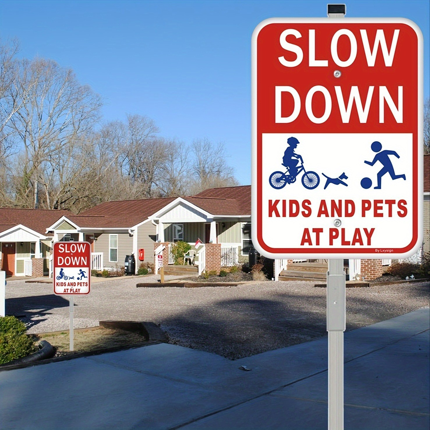 Safety Slow Down Sign Warning Street Signs Wall Decor Yard Driveway Metal Plaque gallery