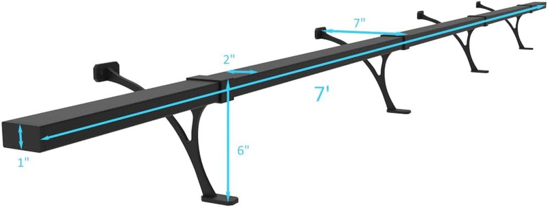 Foot Rail Kit - Railing Hardware Undercounter Mount Hardware Improve Comfort and gallery