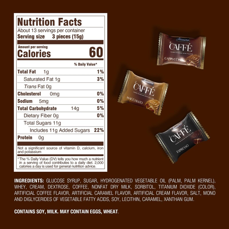 Assorted Coffee Candy Individually Wrapped 7.05 oz Bag, 3mg Caffeine per Har... gallery