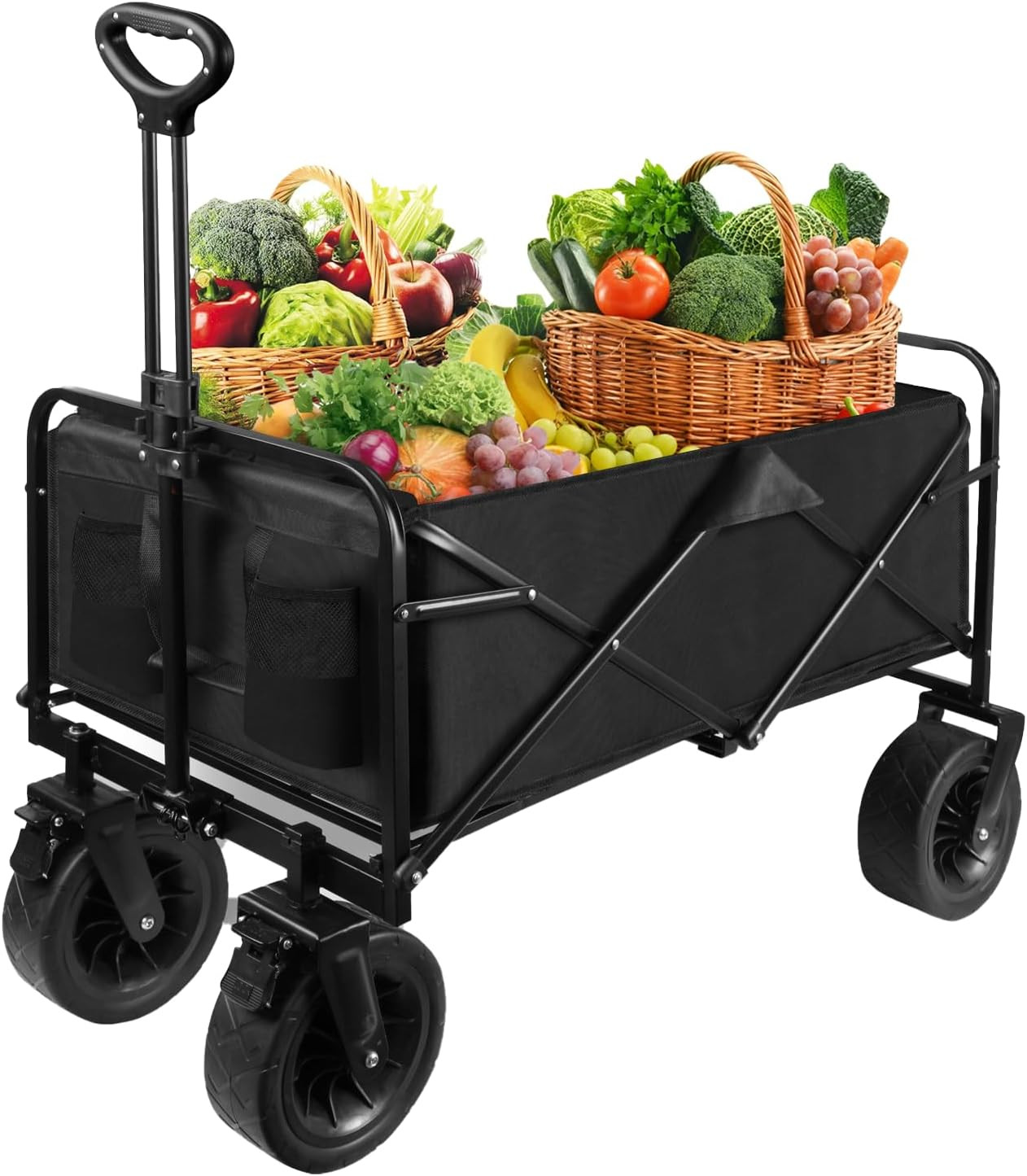 Collapsible Wagon Cart,330Lbs Load Capacity Outdoor Utility Cart,Portable, Light gallery