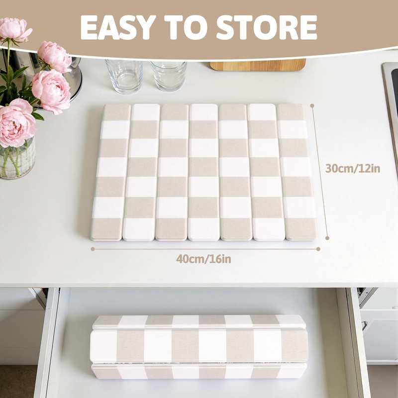 Yamaziot Stone Drying Mat For Kitchen Counter 16X12 Small Foldable Ultra gallery