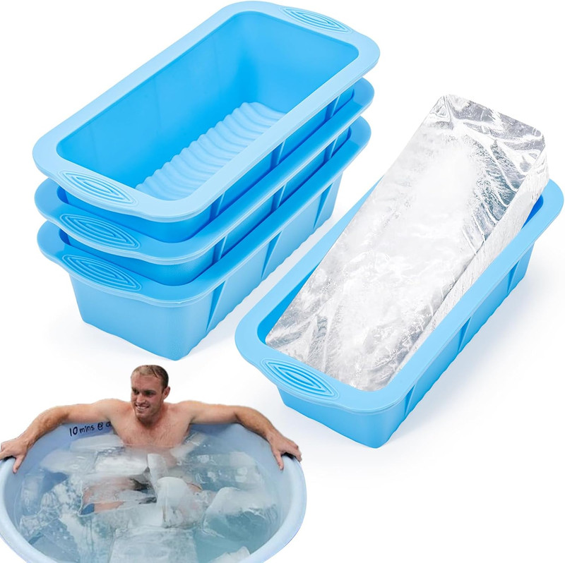 Extra Large Ice Block Mold for Ice Bath, 4 Pack 9.4Lb Big Ice Cube Molds, Silico gallery