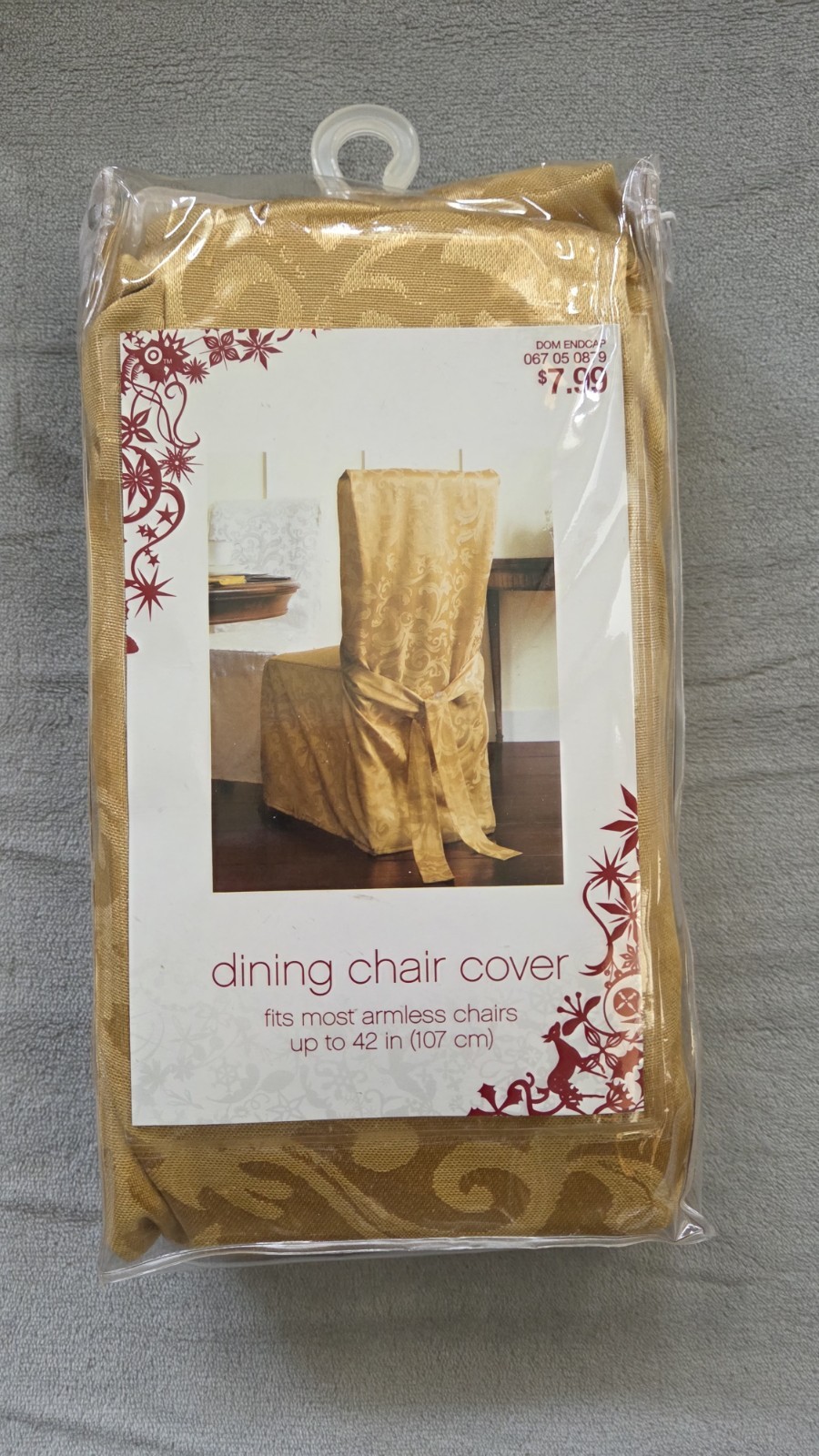 Target Dining Armless Chair Cover Gold Damask (Up To 42"/107cm) gallery