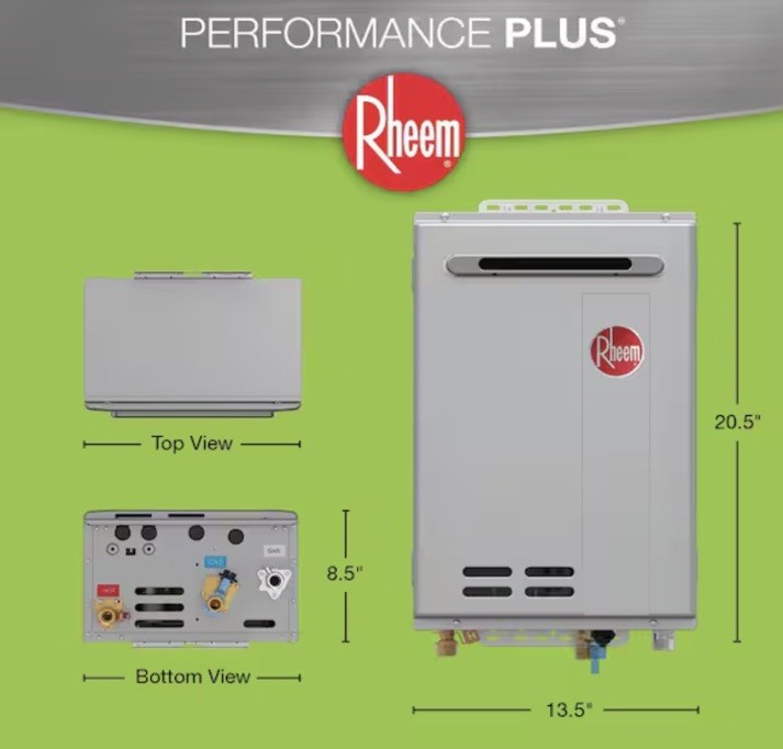 Rheem 9.5 GPM Smart Non-Condensing Outdoor Natural Gas Tankless Water Heater gallery