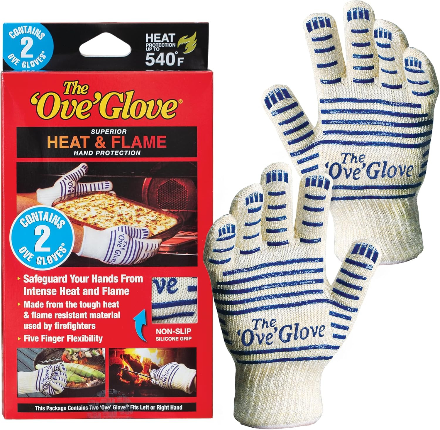 The - Superior Heat & Flame Hand Protection - Pack of 2 Oven Mitts gallery