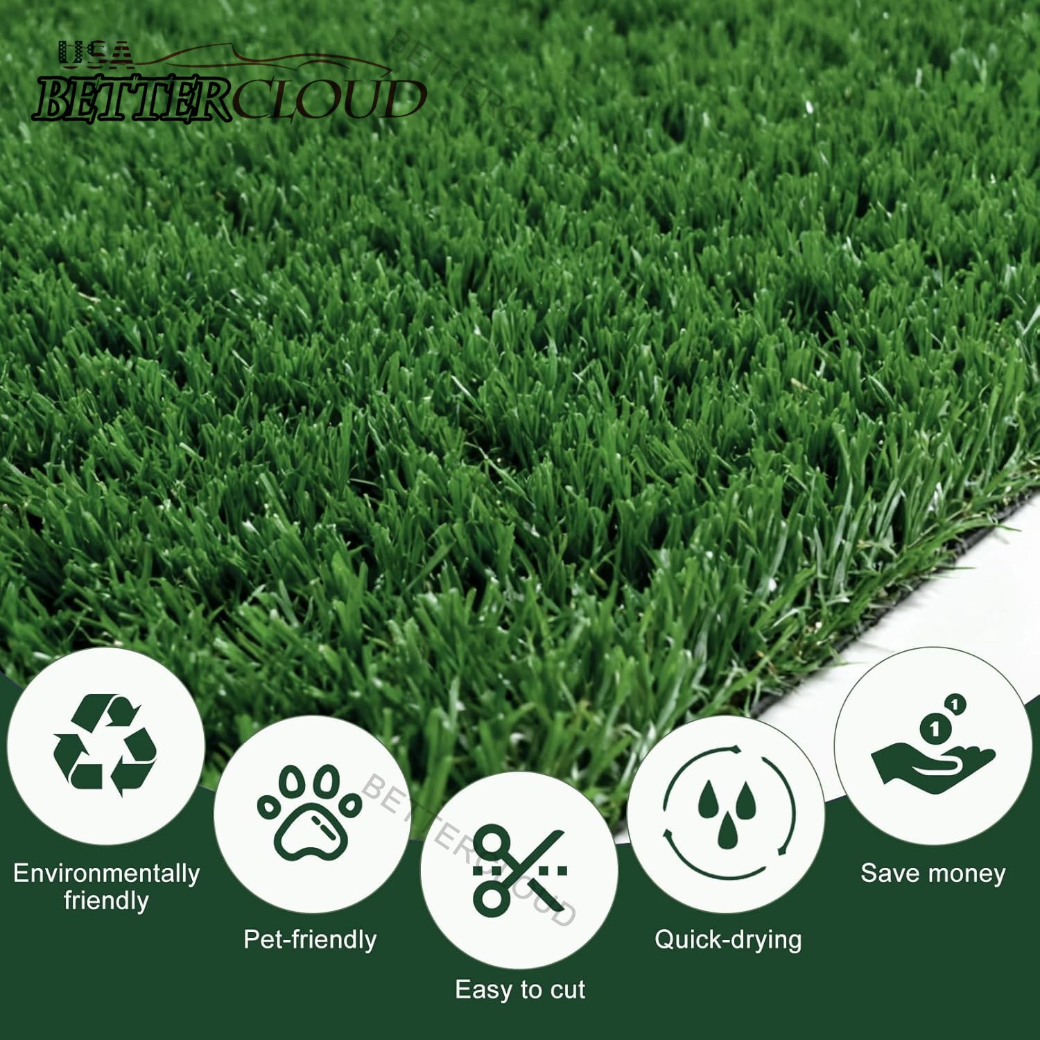 Green Artificial Grass Rug 9ft x 12ft Patio Deck Indoor Outdoor Landscape NEW gallery