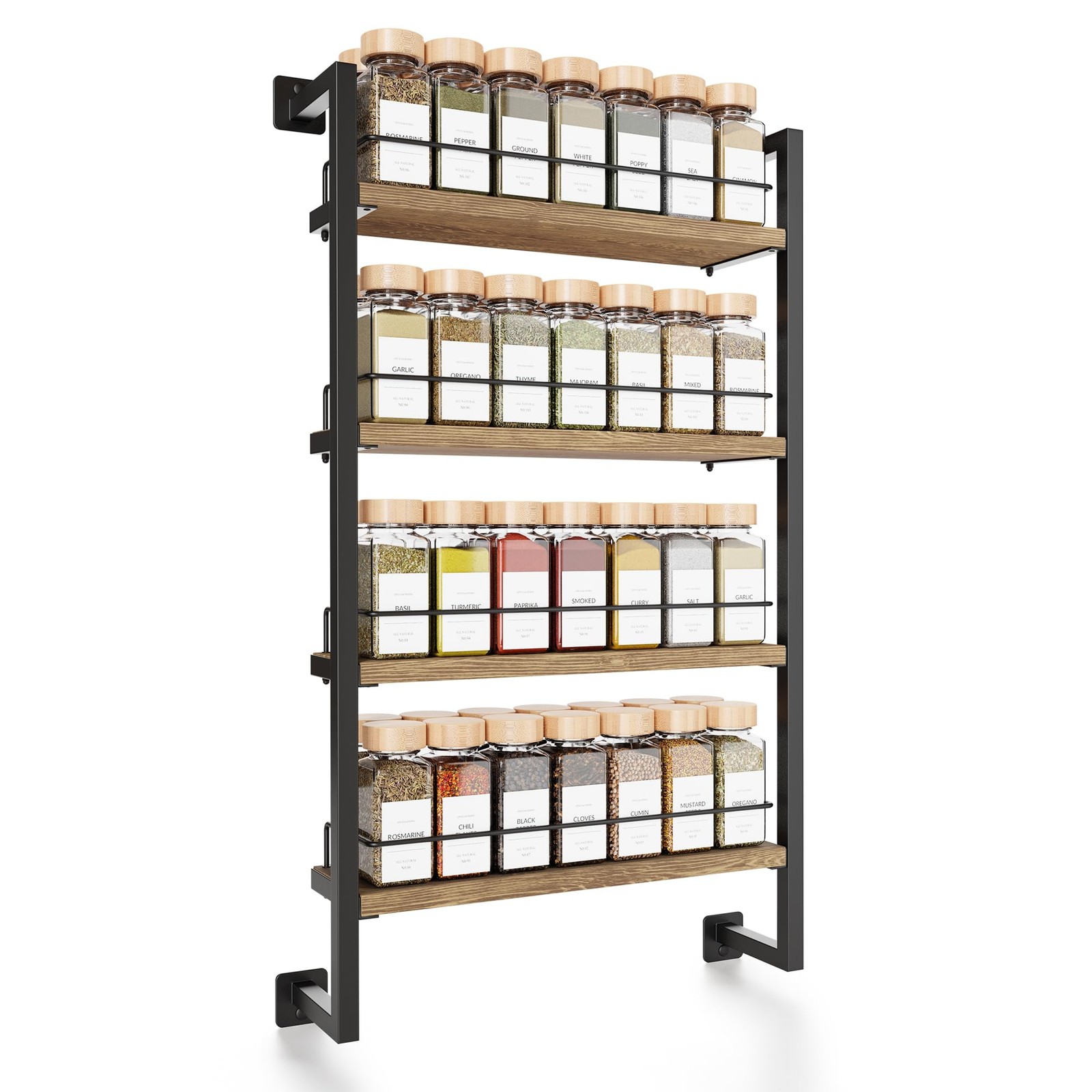 ZICOTO Space Saving Spice Rack Organizer Shelf for Wall Mount - Easy To Install gallery