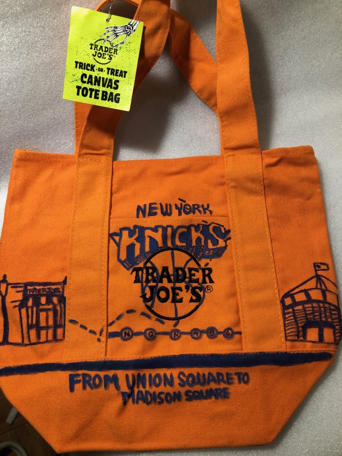 Knicks Hand Drawn Trader Joe’s Mini Light Orange Canvas Tote Bag(S) gallery
