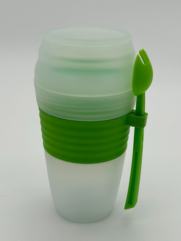 PORTABLE ON THE GO SALAD CONTAINER - HEALTHY FOOD - BPA FREE / FDA APPROVED. NEW gallery