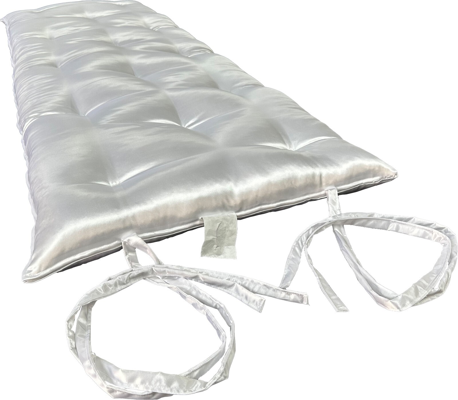 Floor Rolling Futon Mattress, Sleep Cotton Shikifuton Mats 3x30x80 Satin White gallery
