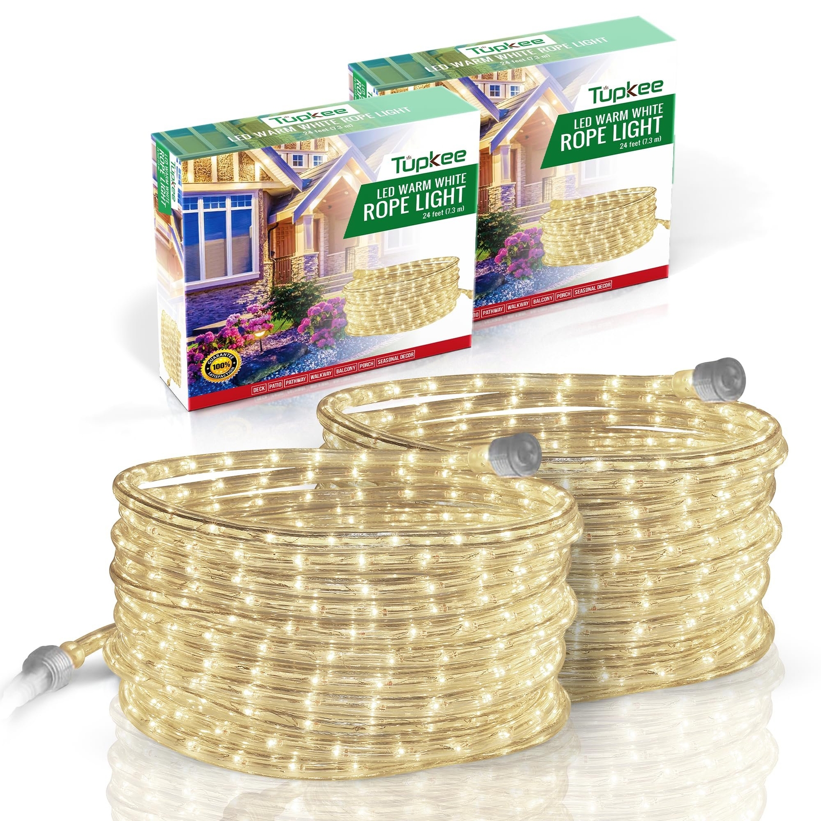 Tupkee LED Rope Light - 24 Feet, for Indoor and Outdoor Decorative Tube Lights gallery