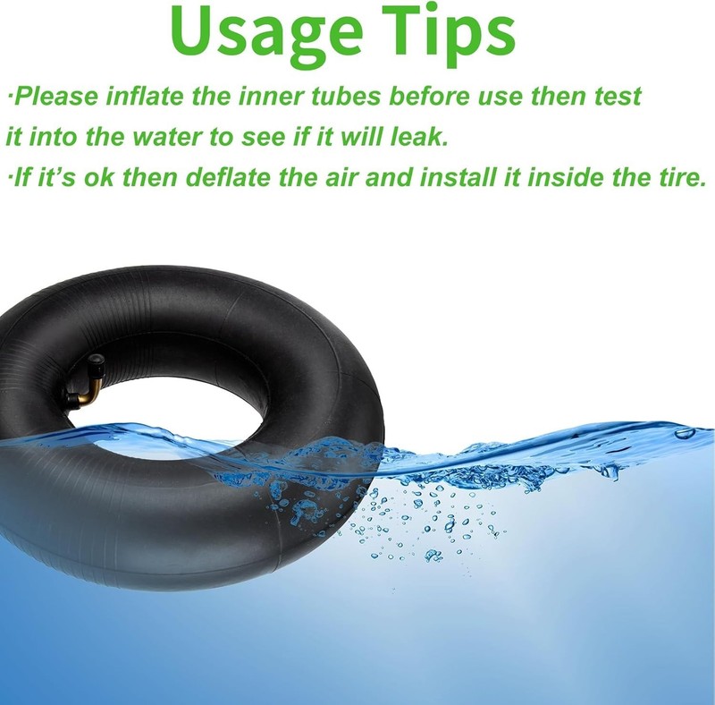 Durable 4.10/3.50-4 Inner Tubes, 2 Pack for Wheelbarrows & Mowers - Easy Install gallery