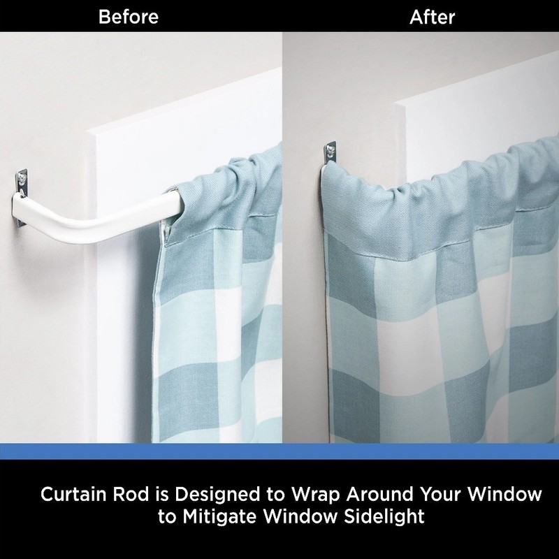 (6 pack)2"Basic Metal Wrap Around Adjustable Curtain Rod,28-46"Adjustable Length gallery