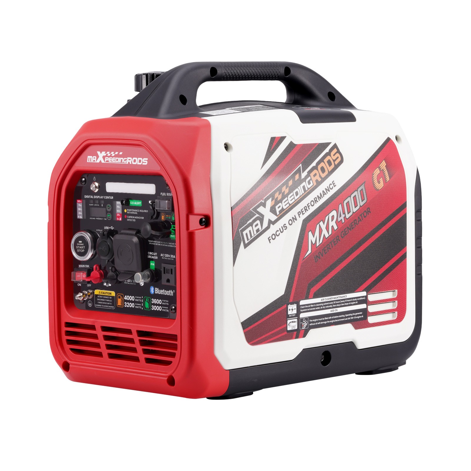 4KW Portable Dual Fuel Propane/Gas Generator Inverter Bluetooth E-Start gallery