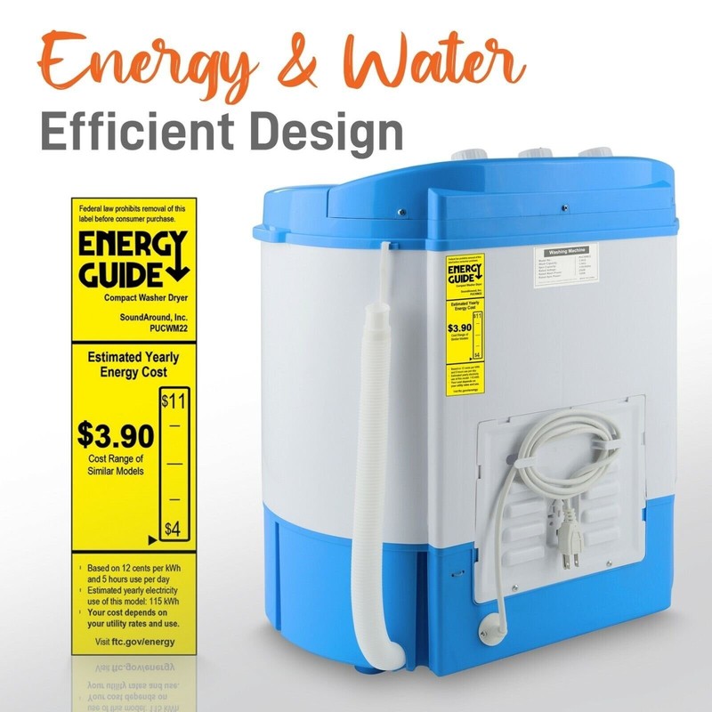 Pyle Compact & Portable Washer & Dryer, Mini Washing Machine and Spin Dryer gallery