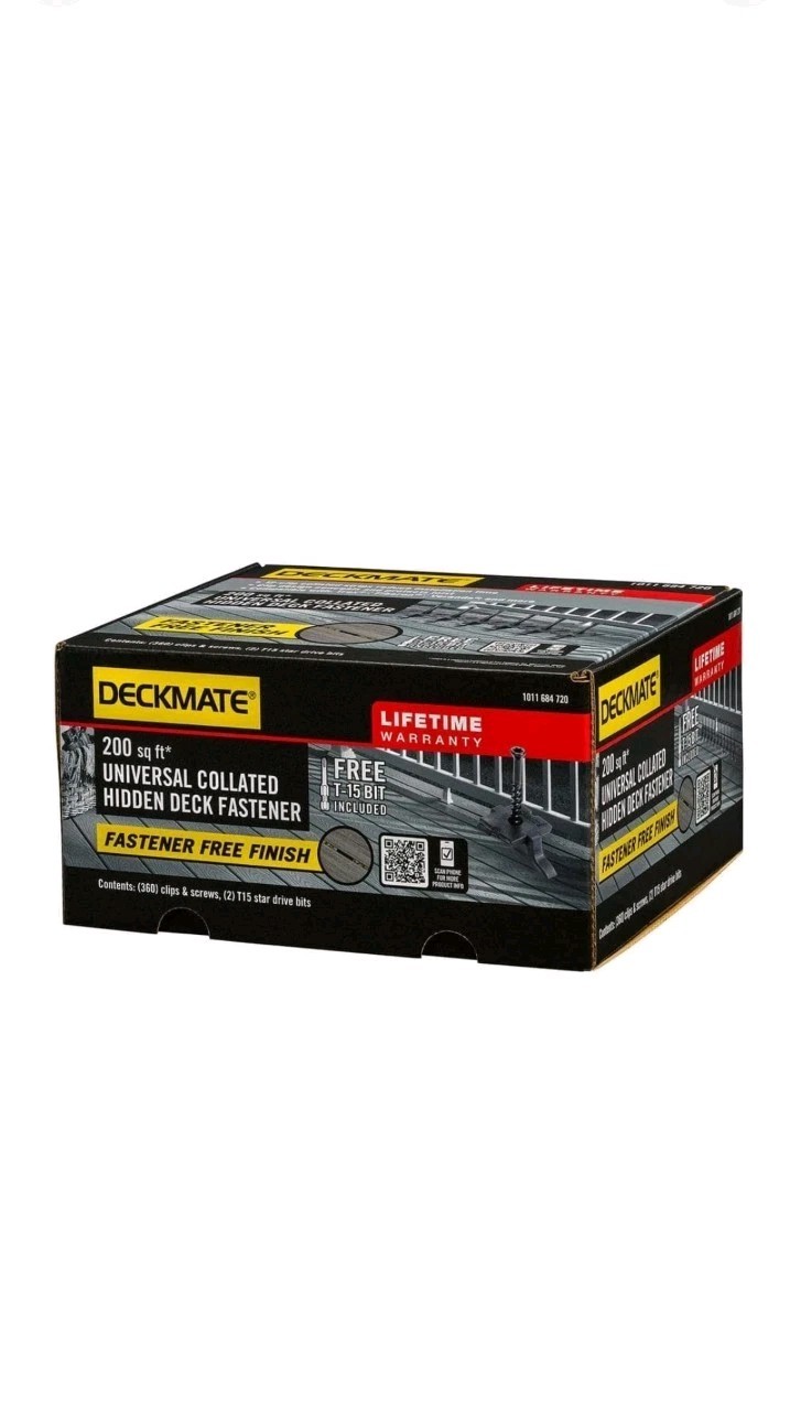 DECKMATE 360-Pack 200 sq ft. Black Collated Hidden Deck Fasteners Grooved Decks gallery