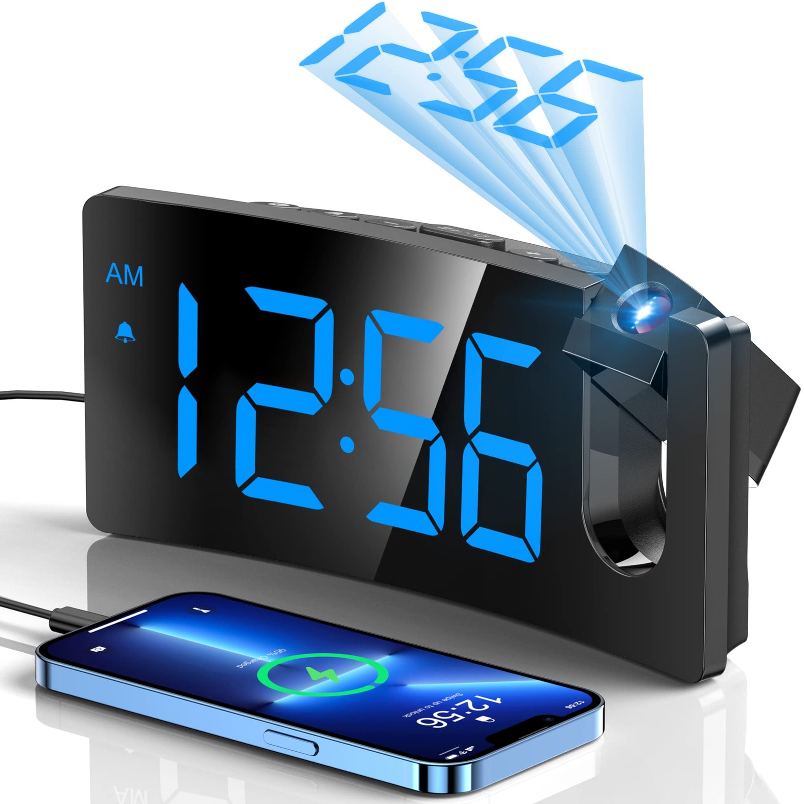 Projection Alarm Clock, Digital Clock with 180Â° Rotatable Projector gallery