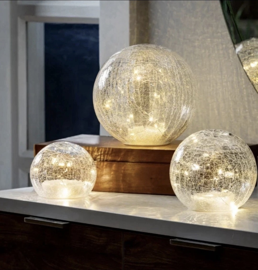 Evergreen, Set 3 - LED Glass Spheres Towers | Hand-blown Glass gallery