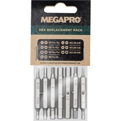 Megapro Hex Screwdriver Replacement Bit Set SAE 3/32″ – 1/4″ Metric 3-6mm 151HX