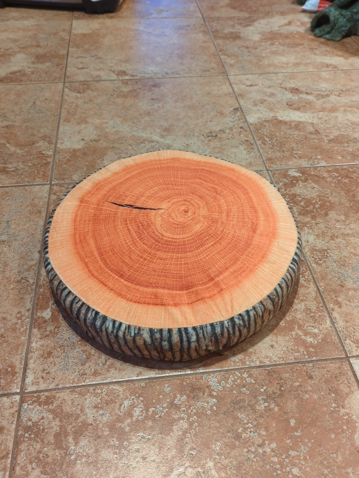 Wood Log Slice Realistic Soft Velvet Foam Pillow New gallery