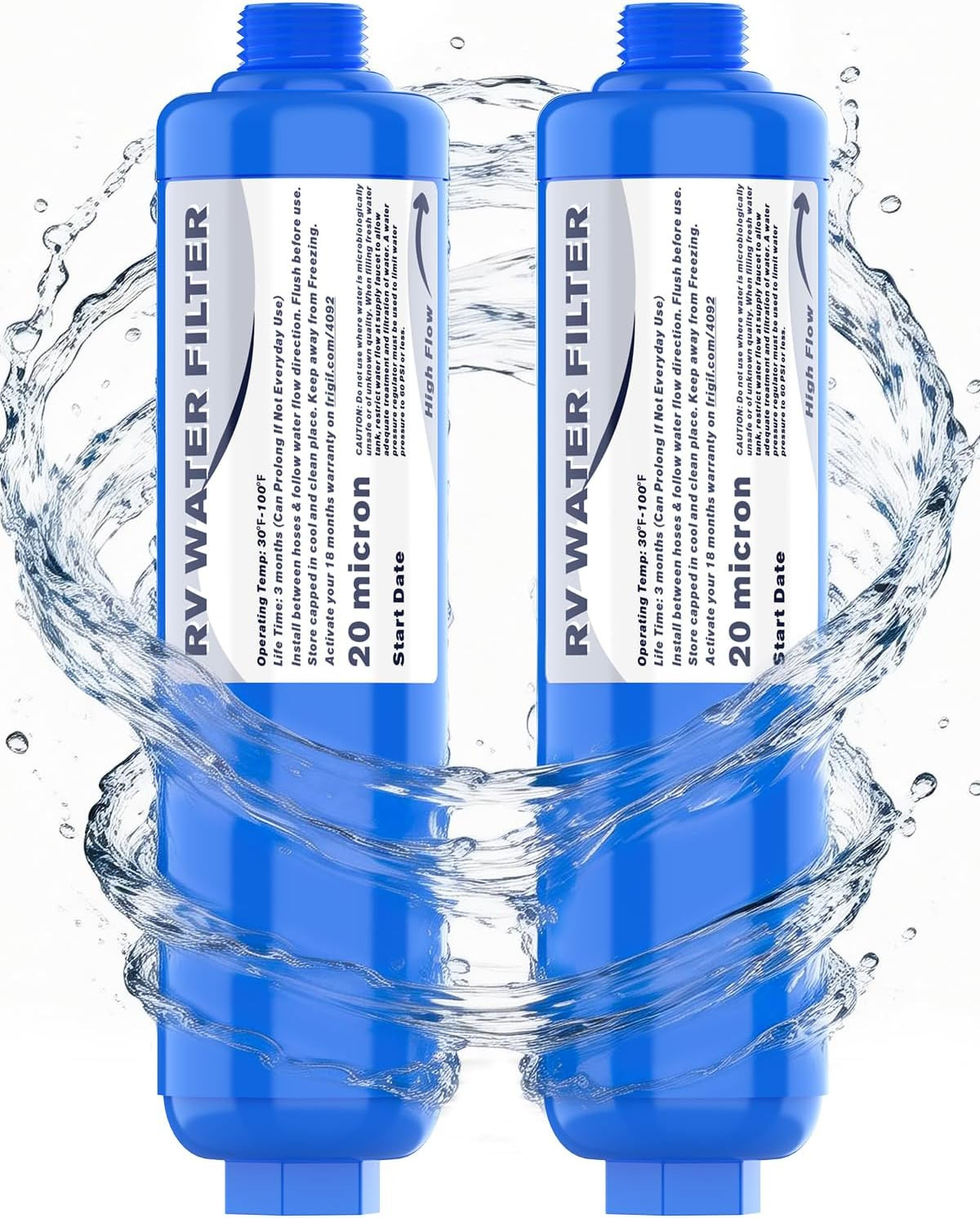 RV Camper Inline Water Filter, 2 Packs Marine Garden Camping Water Hose KDF Filt gallery