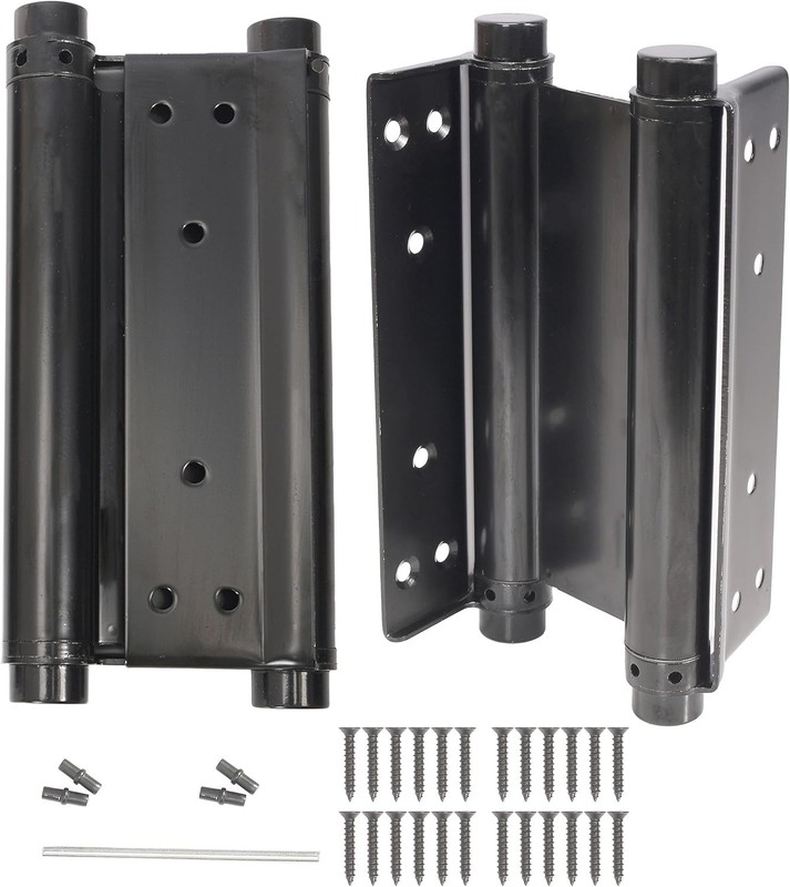 NEW 8in Double Action Spring Hinges Self Closing Door Stainless Steel Pair gallery