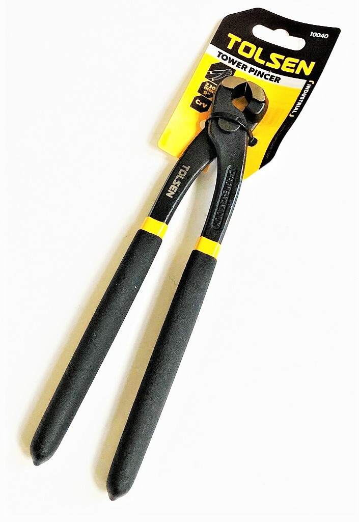 2 TOLSEN 9" INDUSTRIAL TOWER PINCER END NIPPER WIRE END CUTTERS SNIP PLIER 10040 gallery