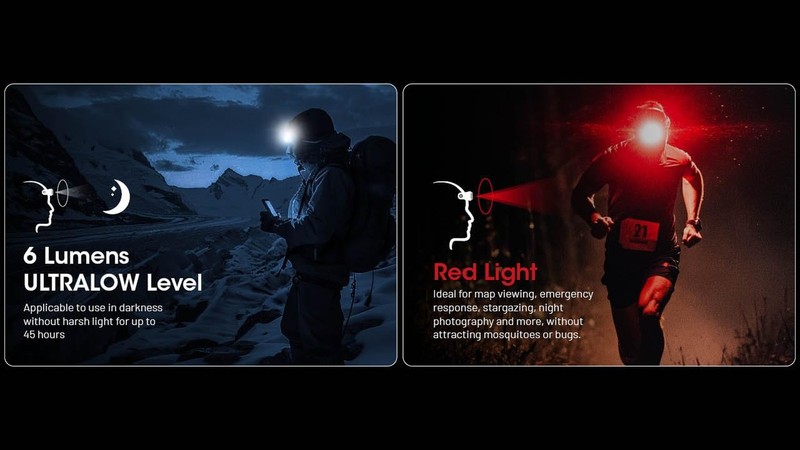 Nitecore NU25 MCT 400 Lumen Lightweight USB-C Rechargeble Outdoor Headlamp wi... gallery