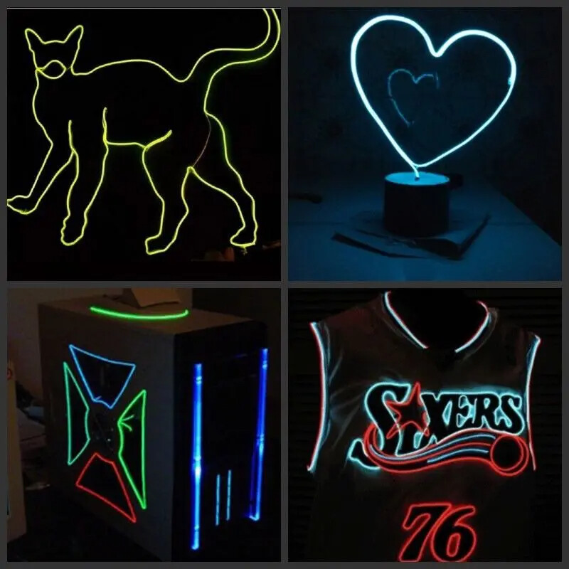 1m-5m El Wire String Light Led Luminous Camping Waterproof Outdoor Flexible Neon gallery