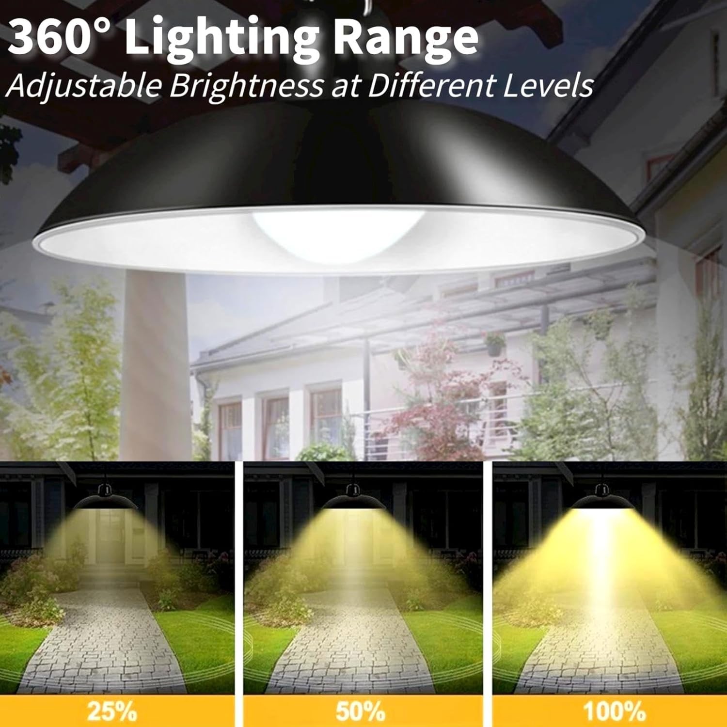 23 SMD Solar Pendant Hanging Light Dimmable Outdoor Indoor Garden Yard Shed Lamp gallery