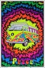 Peace Bus Flocked Blacklight Poster - 23" x 35" gallery