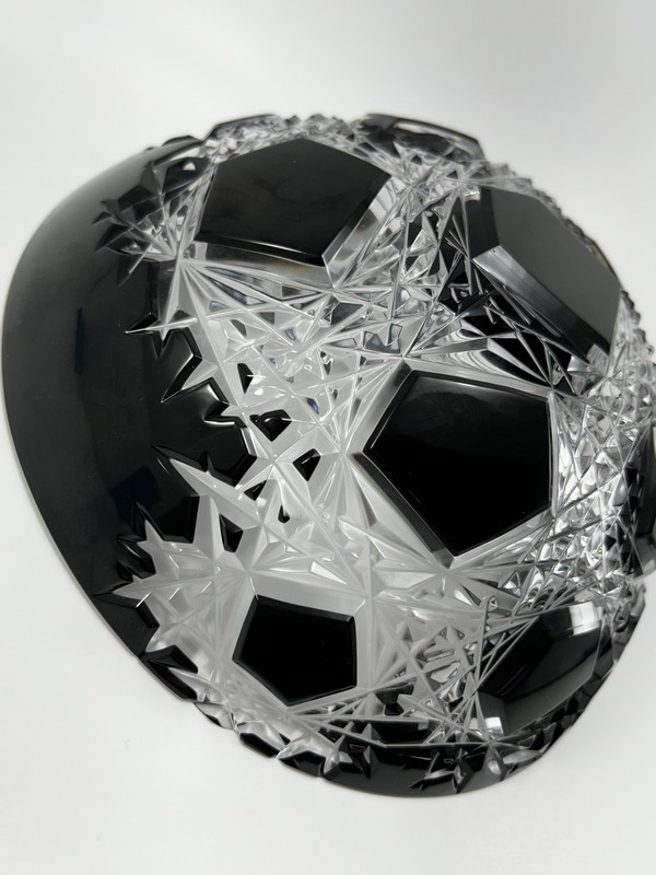 Caesar Crystal Bohemia Hand Cut Lead Crystal Decorative Bowl Plate Black Clear gallery