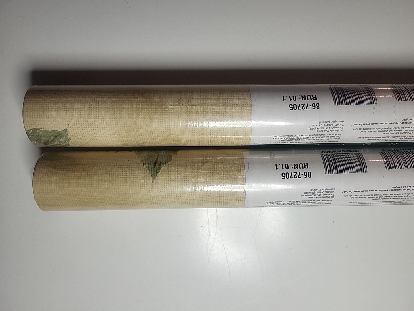 2 Rolls NOS Beacon House Wallpaper COUNTRY Pattern BOTANICAL OFF TAN Pre-Pasted gallery