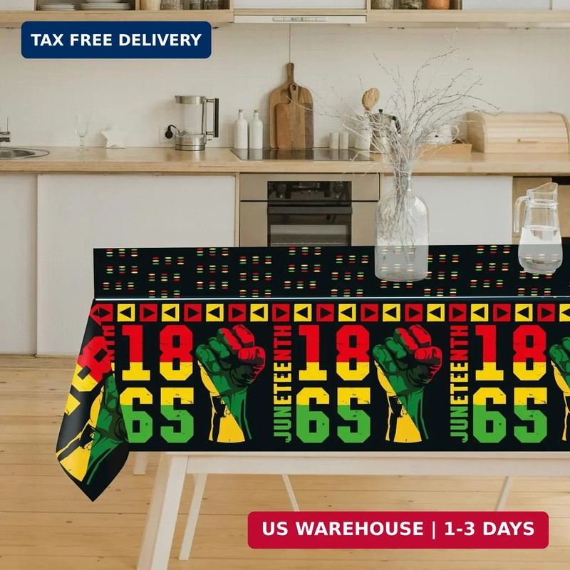 ceiba tree 3Pcs Juneteenth Tablecloth Happy Juneteenth Decorations 54x108 Plasti gallery