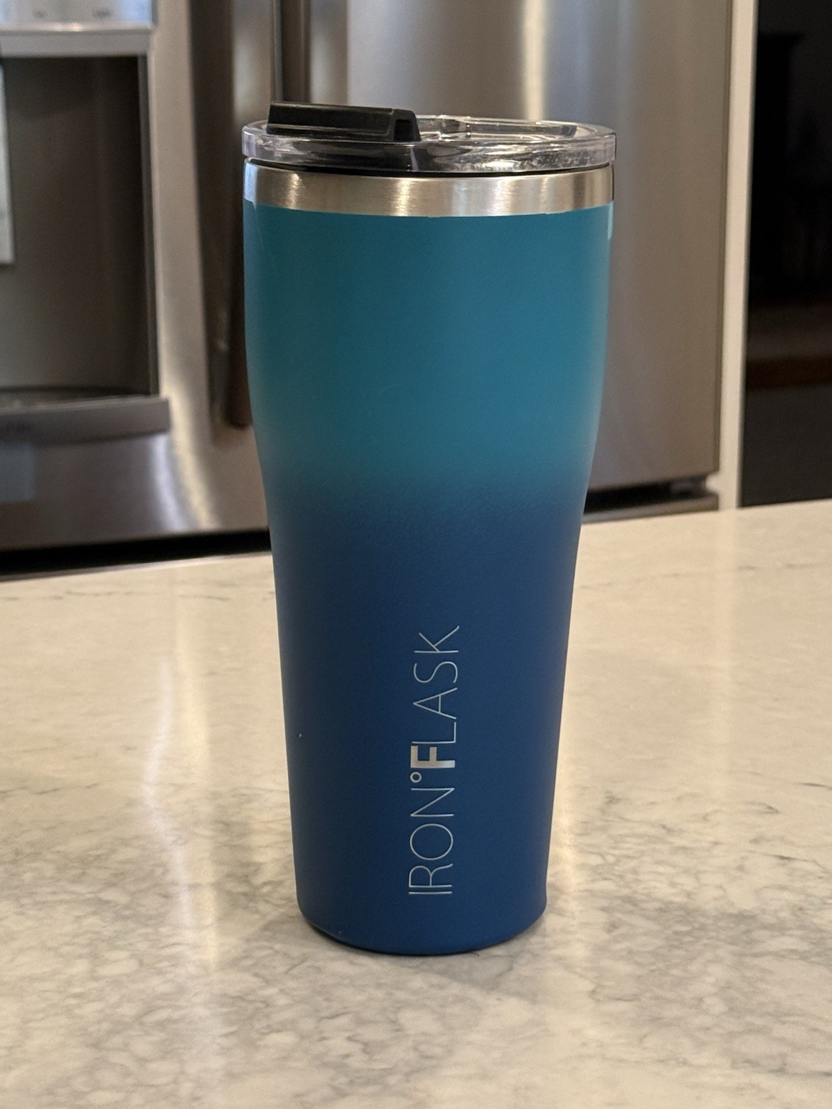 Iron Flask 32 oz Insulated Stainless Steel Tumbler, Blue Waves Ombré gallery