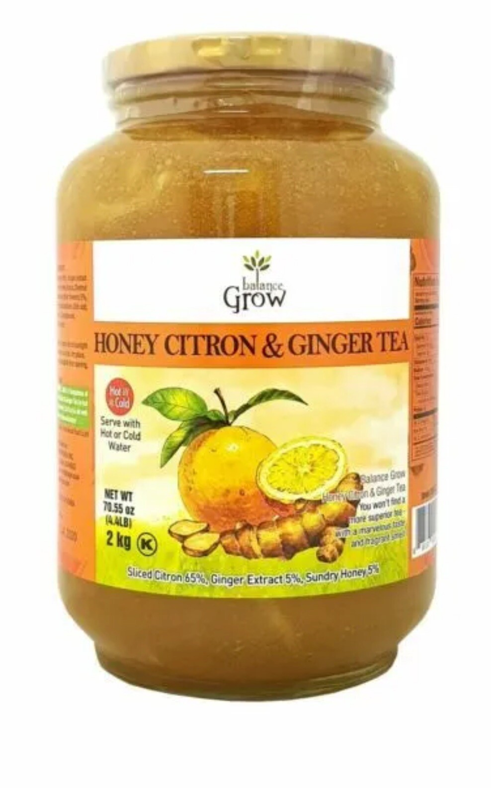 Balance Grow Honey Citron and Ginger Tea 70.55oz (4.4 lbs/2KG) pack of 1 gallery
