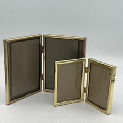 2 Vintage Regency Style Picture Frames Mixed Set Brass Art Deco Style Farmhouse