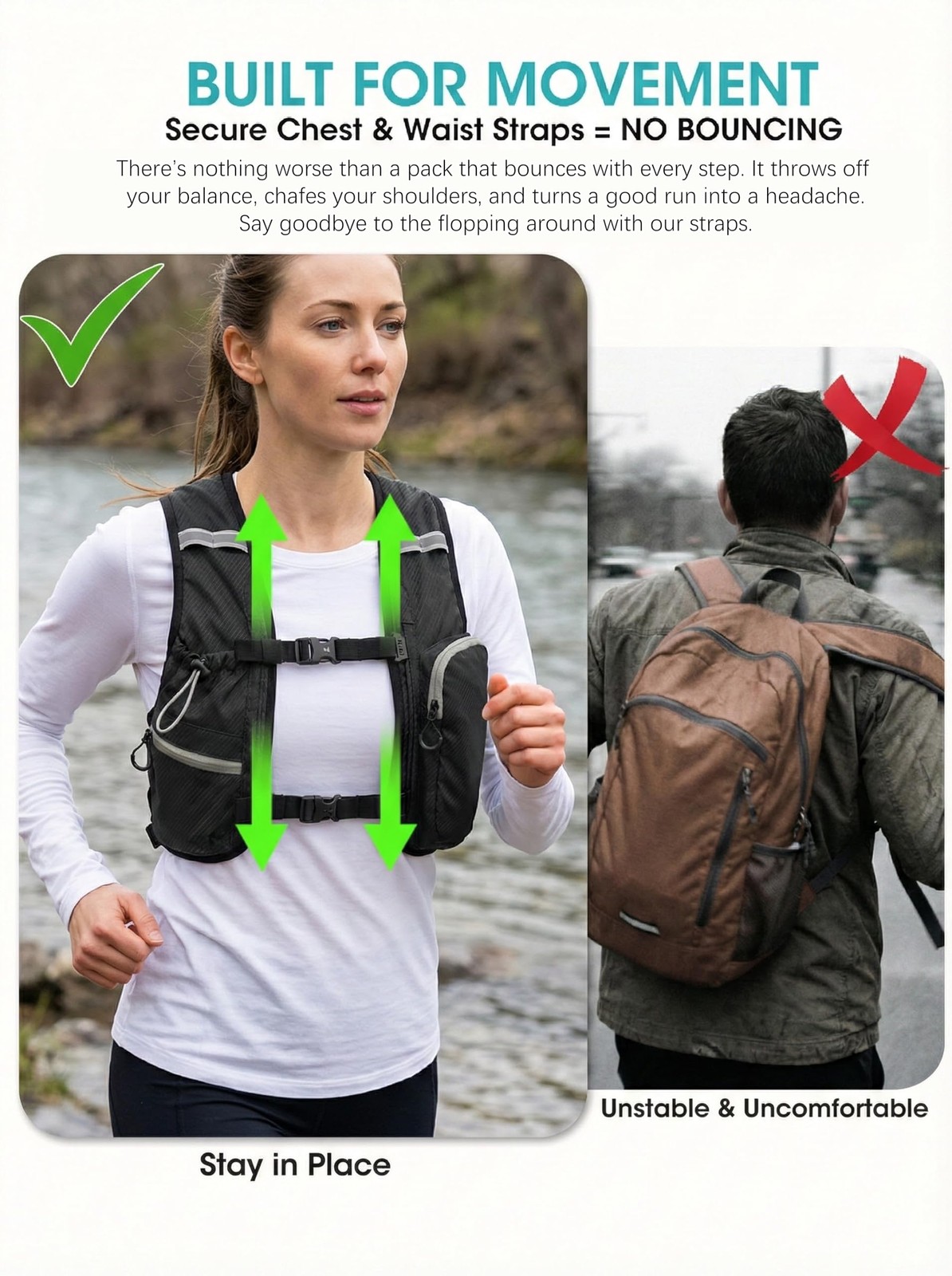 Foldable Small Hiking Backpack with 3 Strap Pockets – Lightweight 300D Spill-... 3