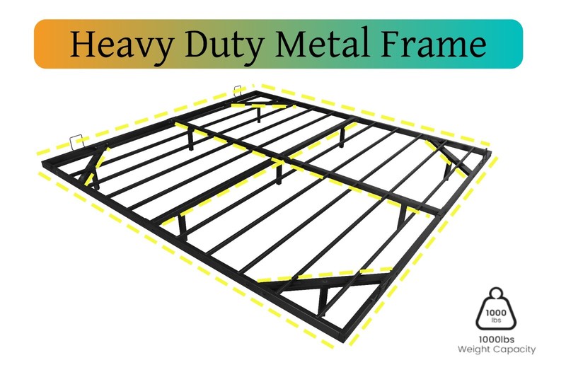 King Size Floating Bed Frame with Smart RGB LED Light 'Modern Platform Bed Frame gallery